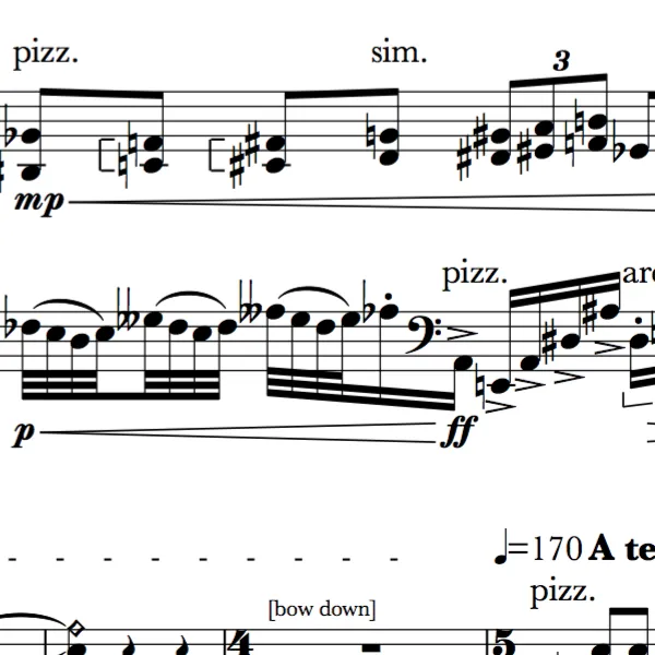 Duologue for Viola and Double Bass Score Preview